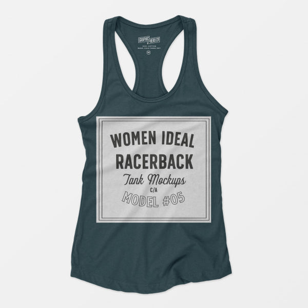 Free Women Ideal Racerback Tank Mockup Psd