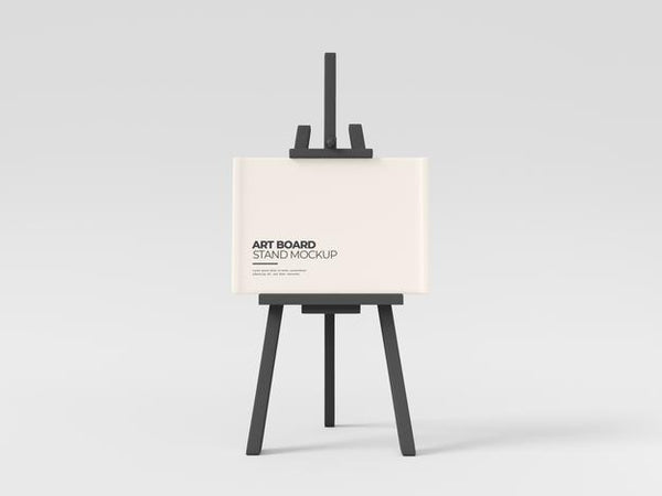 Free Wooden Easels Art Canvas Mockup Psd