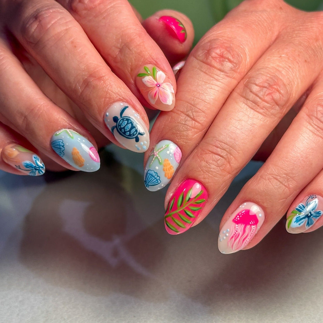 15 Bold & Bright Hawaiian Nail Ideas for 2025