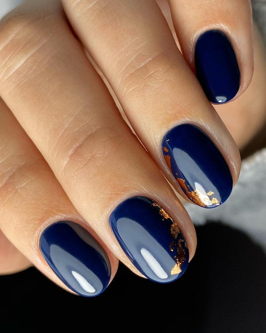 15 Fresh Navy and Gold Nail Ideas for 2026