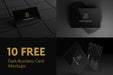 Free 10 Dark Business Card Mockups