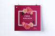 Free 1:1 Square Hanging Poster Mockup