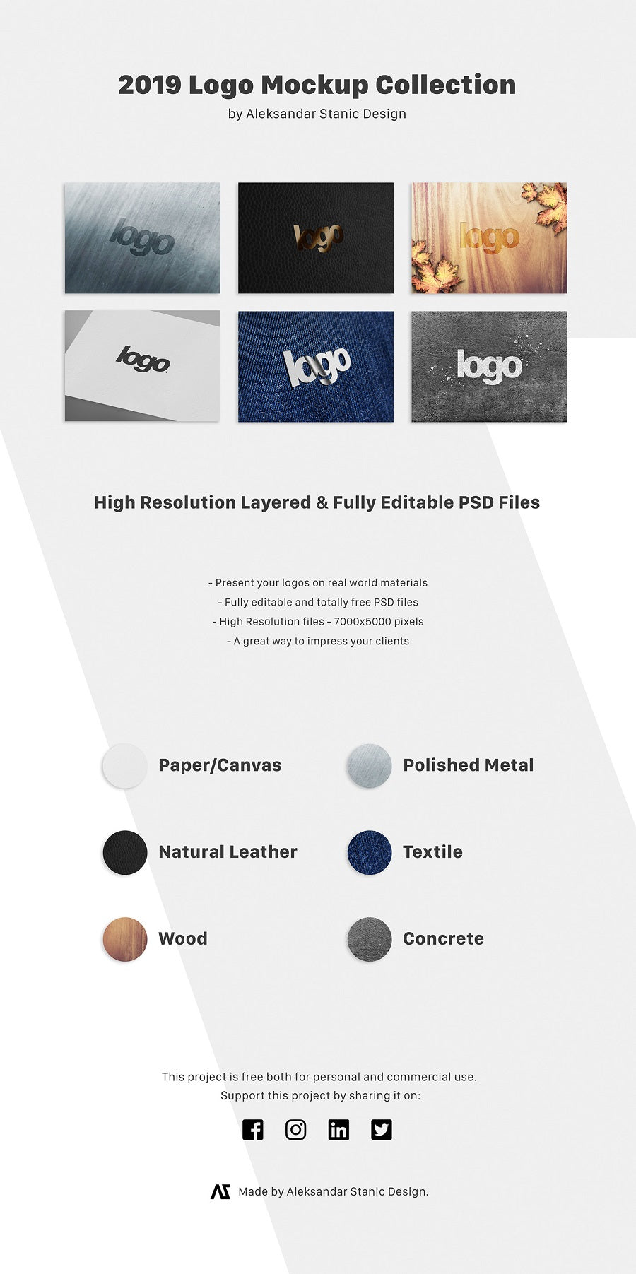 Free 2019 Psd Logo Mockups