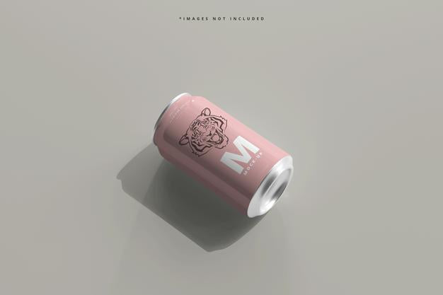 Free 330Ml Medium Size Soda Or Beer Can Mockup Psd
