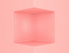 Free 3D Geometric Pink Scene With Cube Space For Product Placement And Editable Color Psd