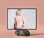 Free 3D Mock-Up Digital Tablet On Marble Rock Psd