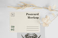 Free A5 Postcard With Envelope Mockup