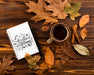 Free Above View Notebook And Coffee Cup On Wooden Background Psd