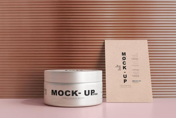 Free Aluminum Cosmetic Jar Mockup Psd