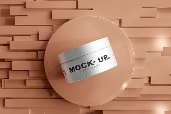 Free Aluminum Cosmetic Jar Mockup Psd