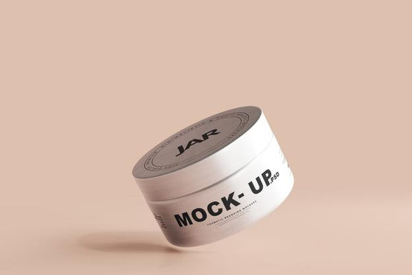 Free Aluminum Cosmetic Jar Mockup Psd