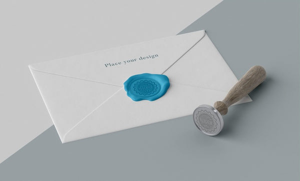 Free Arrangement Of Mock-Up Seal For Envelope Psd