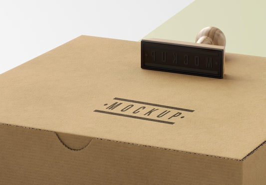 Free Assortment Of Stamp Labeled Box Psd