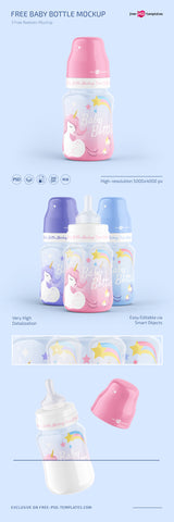 Free Baby Bottle Mockup