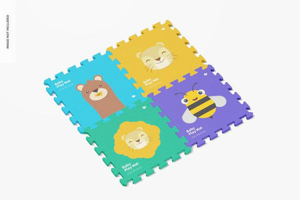 Free Baby Play Mat Set Mockup Psd