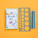 Free Back To School Arrangement With Blue Supplies Psd