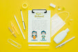 Free Back To School Concept Flat Lay Psd