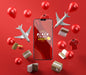 Free Balloons With Offers Red Background Psd
