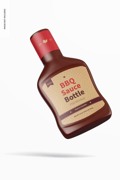 Free Barbecue Sauce Bottle Mockup Psd