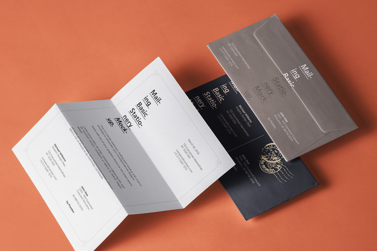 Free Basic Mailing Stationery Mockup