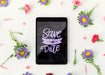 Free Beautiful. Flowers Concept Mock-Up Psd