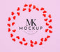Free Beautiful Heart Concept Mock-Up Psd