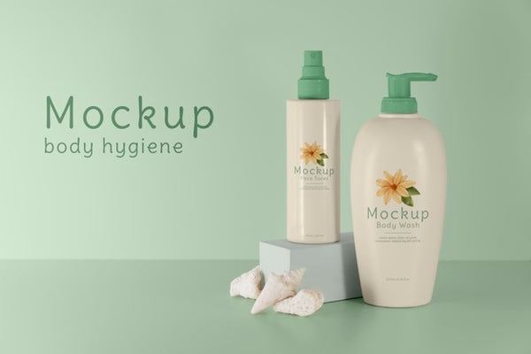 Free Beautiful Hygiene Product Packaging Mockup Psd