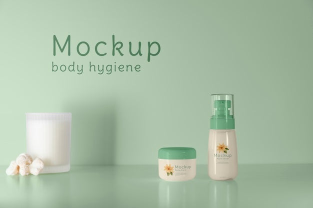 Free Beautiful Hygiene Product Packaging Mockup Psd