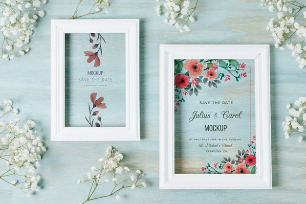 Free Beautiful Wedding Concept Mock-Up Psd