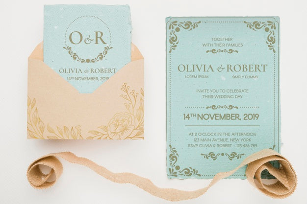 Free Beautiful Wedding Concept Mock-Up Psd