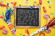 Free Birthday Concept Slate And Cones Psd