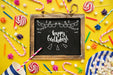 Free Birthday Decoration With Slate Psd
