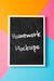 Free Blackboard With Homework Message On Psd