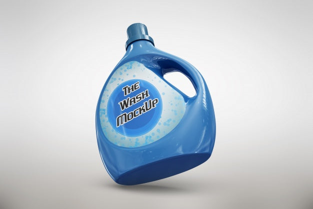 Free Blue Detergent Packaging Mock Up Psd