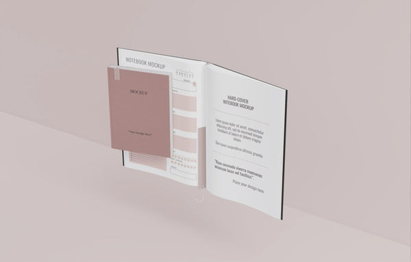 Free Book With Bookmark Design Mockup Psd