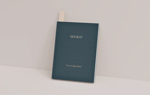 Free Book With Bookmark Design Mockup Psd