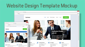 Free Browser / Website Design Template Mock Up Psd