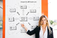 Free Business Mockup Smiling Blonde Woman Psd