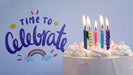 Free Cake With Candles To Celebrate Birthday Day Psd