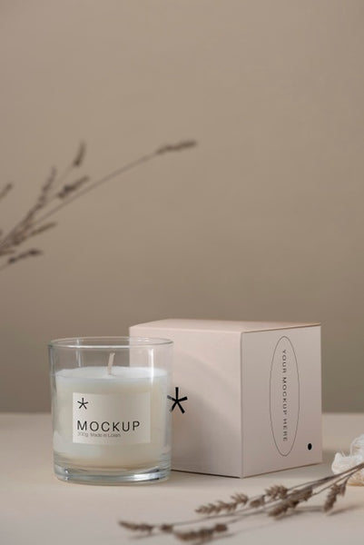 Free Candle Packaging Design Mockup Psd