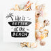 Free Card Mockup With Tropical Summer Concept With Seashells Psd