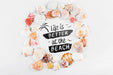 Free Card Mockup With Tropical Summer Concept With Seashells Psd