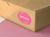 Free Cardboard Box With Sticker Mock Up Psd