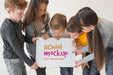 Free Children Community Concept Mock-Up Psd