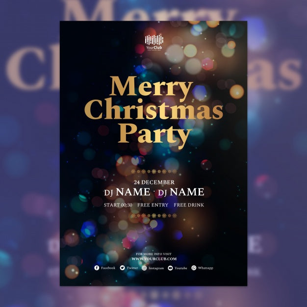 Free Christmas Cover Template Psd