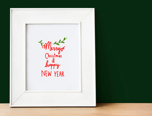 Free Christmas Holiday Greeting Design Mockup Psd