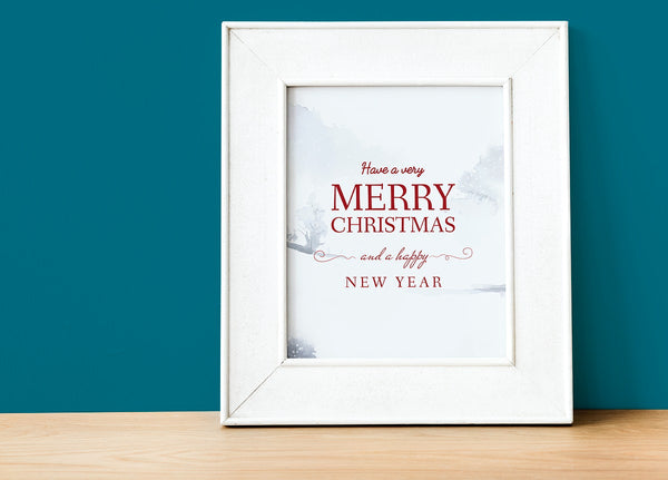 Free Christmas Holiday Greeting Design Mockup