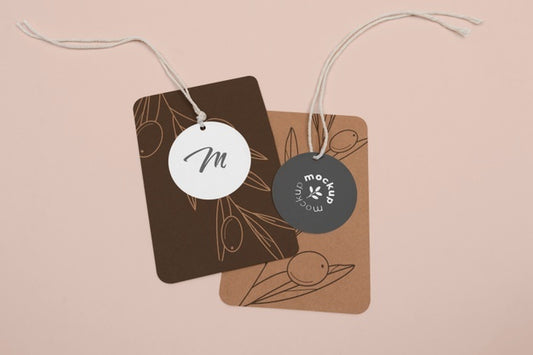 Free Circle Shaped Tag Price Mockup Psd
