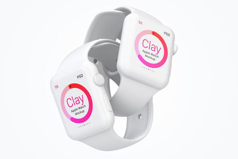 Free Clay Apple Watch Mockup 07