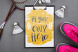 Free Clipboard Mockup With Fitness Concept Psd